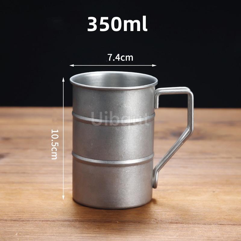 

Retro Industrial Style Stainless Steel Beer Mug 304 Vintage Cold Drink coffee wine Cup Outdoor Camping High Aesthetic Design