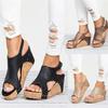 Women Sandals  Platform Sandals Wedges Shoes For Women Heels Sandalias Mujer Summer Shoes Leather Wedge Heels Sandals 43
