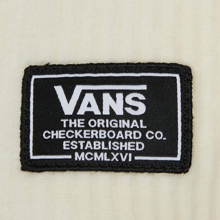 Vans Corduroy Solid Color Spliced Hooded Pullover Sweatshirt Women Tops Off-White VN0A5F6F3KS