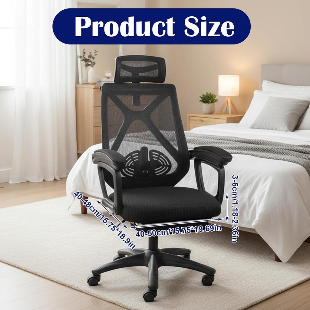 Stretch Jacquard Office Chair Cover, Stretch Office Chair Seat Cushion Covers, Removable Washable Computer Chair-Covers, Universal Gaming-Chair Seat