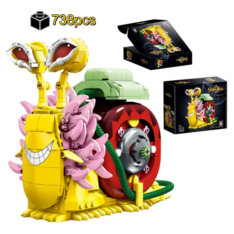 Creative Animal Snail Bug Model Building Blocks Bricks Toys Moc Assembly For Kids Adult Birthday Halloween Christmas Gifts