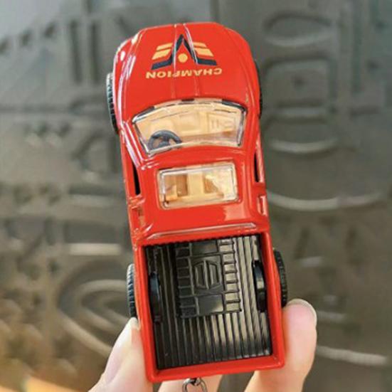 Keychain Pendant Pull Back Pickup Truck Design Key Chain Stress Relief Toy Firm Keychain Attachment Schoolbag Accessory