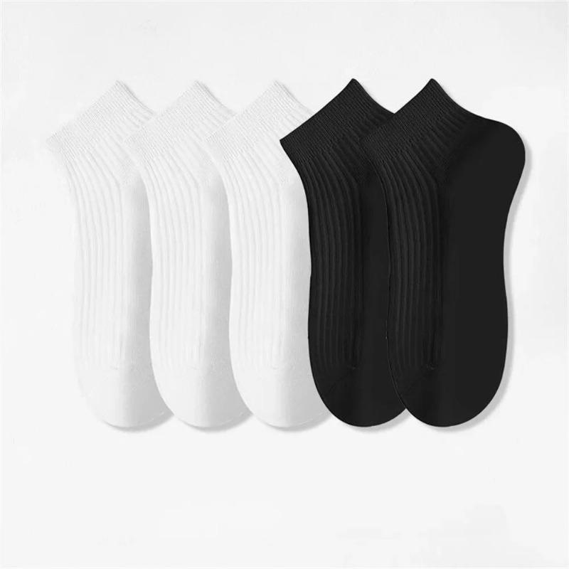 5 Pairs/Pack Ankle Socks Women Cotton Invisible Sweat-absorbing Girls Low Tube Boat Socks