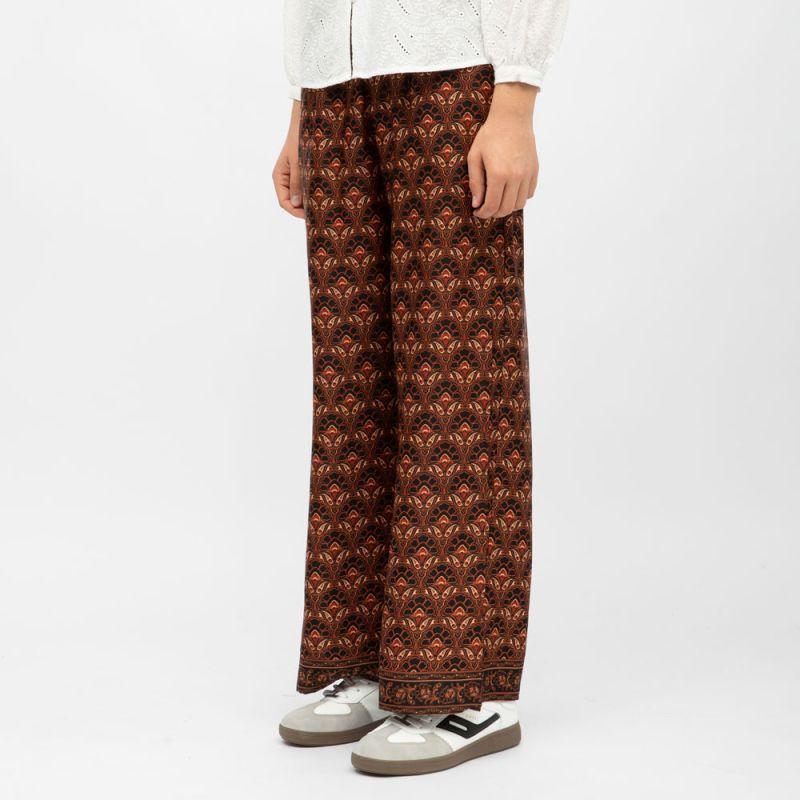 Pantalon noir droit imprimé penny Femme LA PETITE ETOILE