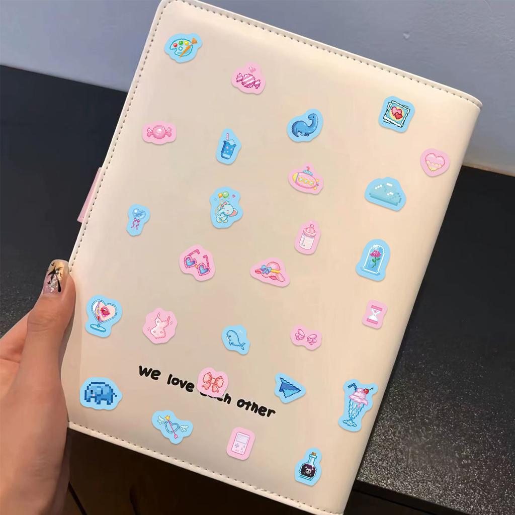 Cute Cartoon Pixel Small Elements Ins Korean Guben Hand Account DIY Decoration Stickers Creative Stickers