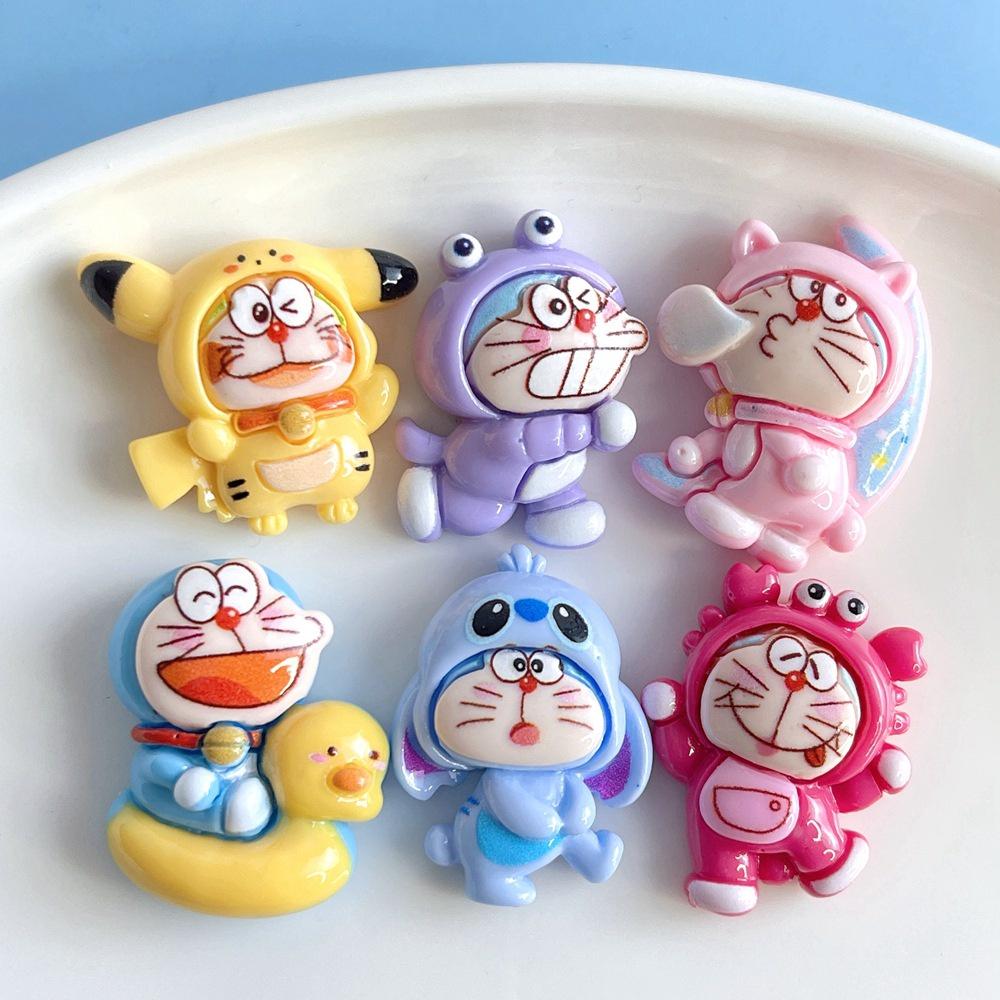 Cute Blue Cat Resin Accessories For Diy Hair Accessories And Phone Cases Cartoon Character Elements