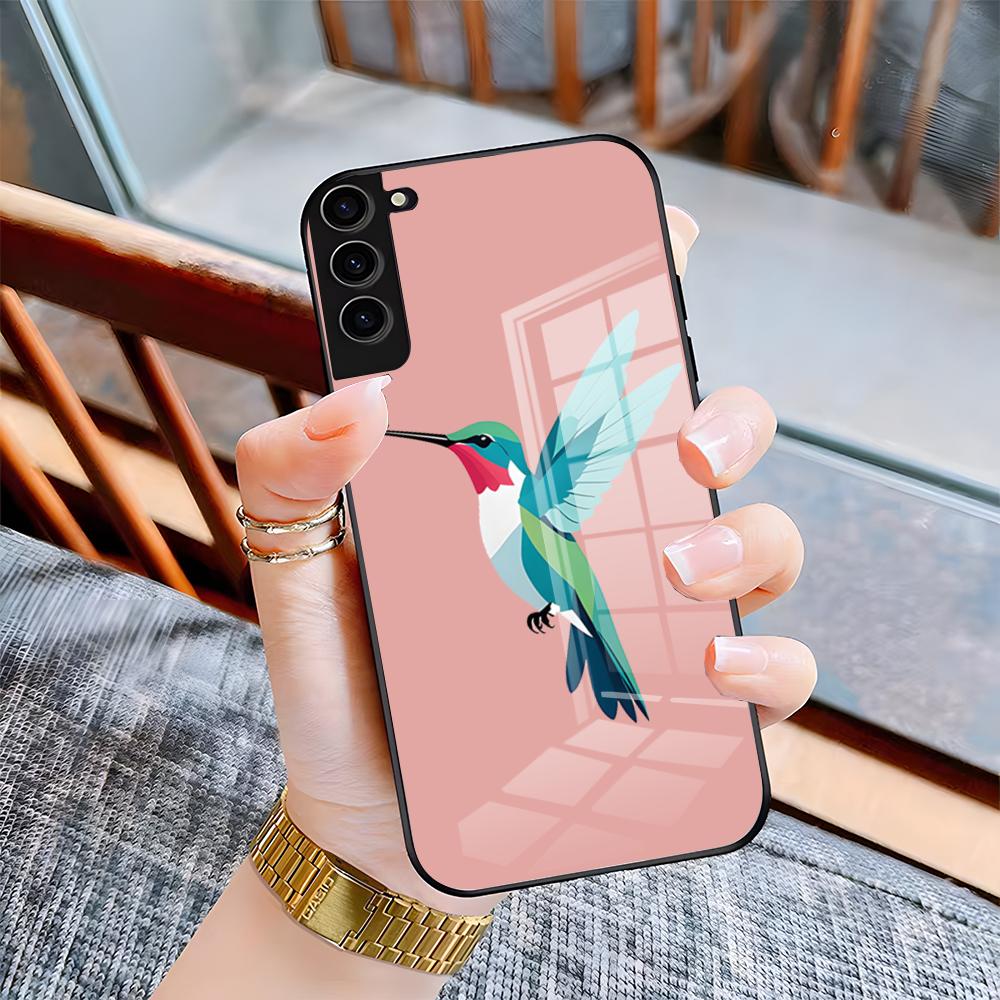 Hummingbird Phone Case For Samsung S26 S25 Plus S20 S20 Plus S22 Ultra S23 FE S21 Plus S21 Ultra Glass Cover Samsung S26