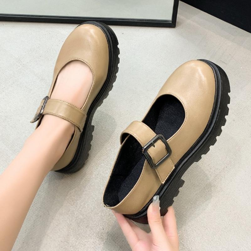 Fashion Platform Retro Mary Jane Shoes for Women Fashion Buckle 2025 New Autumn Sneaker Casual Shallow Shoes Walking Zapatos De Mujer