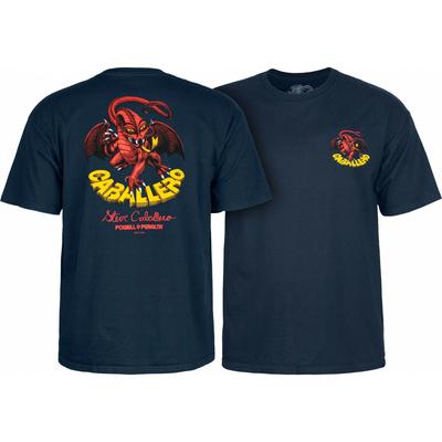 Powell Peralta Skateboard Shirt Caballero Dragon II Navy