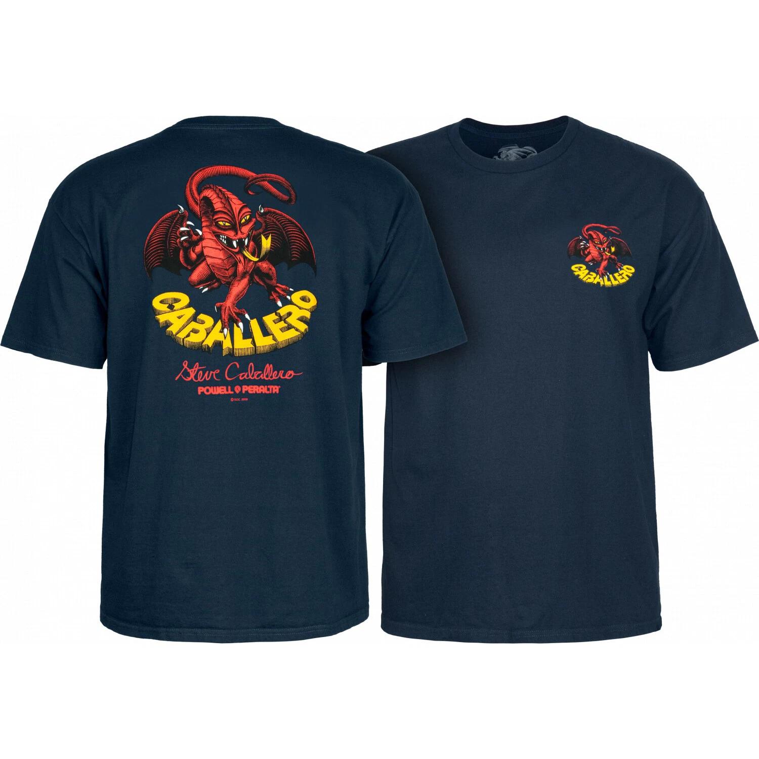 Powell Peralta Skateboard Shirt Caballero Dragon II Navy 3XL