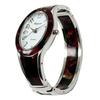 Takeuchi Shoji Co., Ltd. Rapport Oval Bangle Watch, Silver Wide, 288209, Women's, Purple