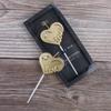 New Birthday Cake Decoration Candle Gilded Love Love Chinese Valentine's Party Festival Proposal Large Gift Box