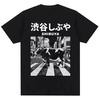 Japanese Style 90s Shibuya Cow Graphic Vintage T Shirt Harajuku Tokyo Men Women Fashion T Shirt Oversized Cotton Casual T Shirts