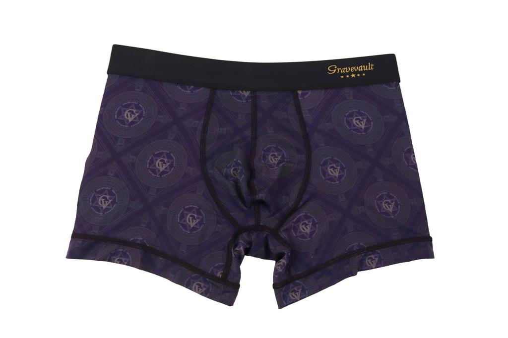 Grave Vault LANDMARK SHORT BOXER Boxer Purple Men's Briefs,