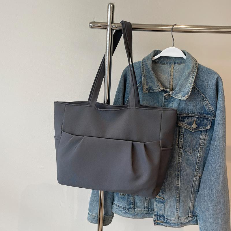 Bag Women's 2025 Autumn New Large Capacity Tote Bag Retro Simple Canvas Bag Commuter Casual Messenger Bag Tide