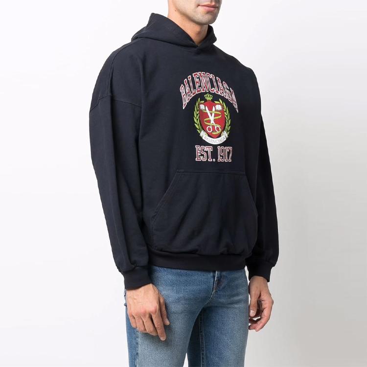Balenciaga Sweatshirt Loose Fit Unisex Dark Blue 675003TLV908067