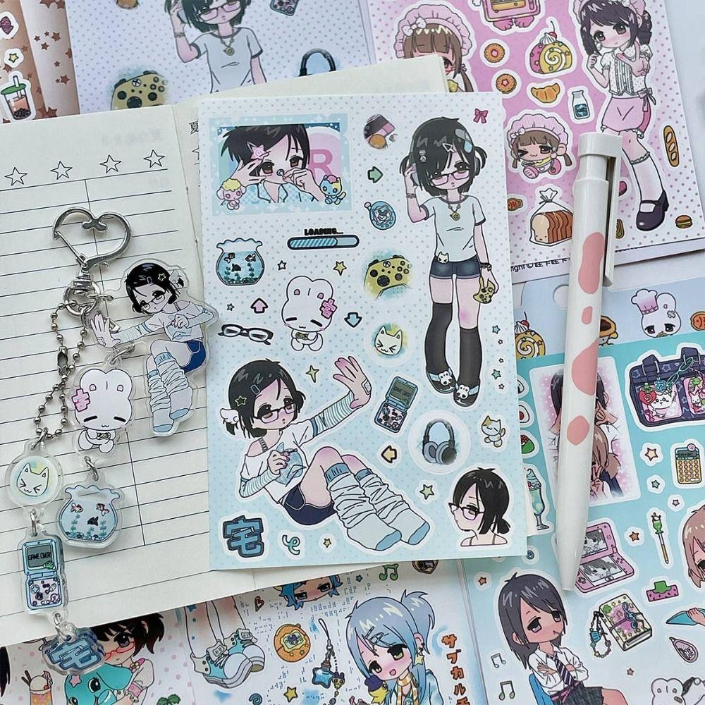 DIY Stickers Deco Stationery Stickers Cute Millennium Anime Story Stickers Phone Craft Stickers