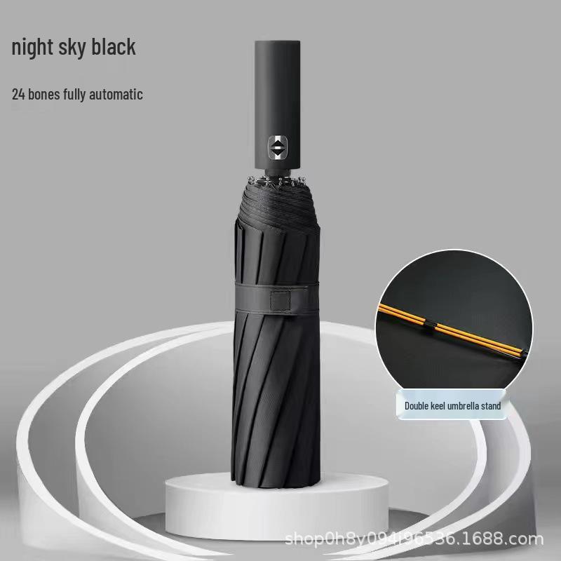 UV Auto Open/Close Large Double Folding Windproof Umbrella for Two, Reinforced for Sun/Rain, Dual Use for Men and Women