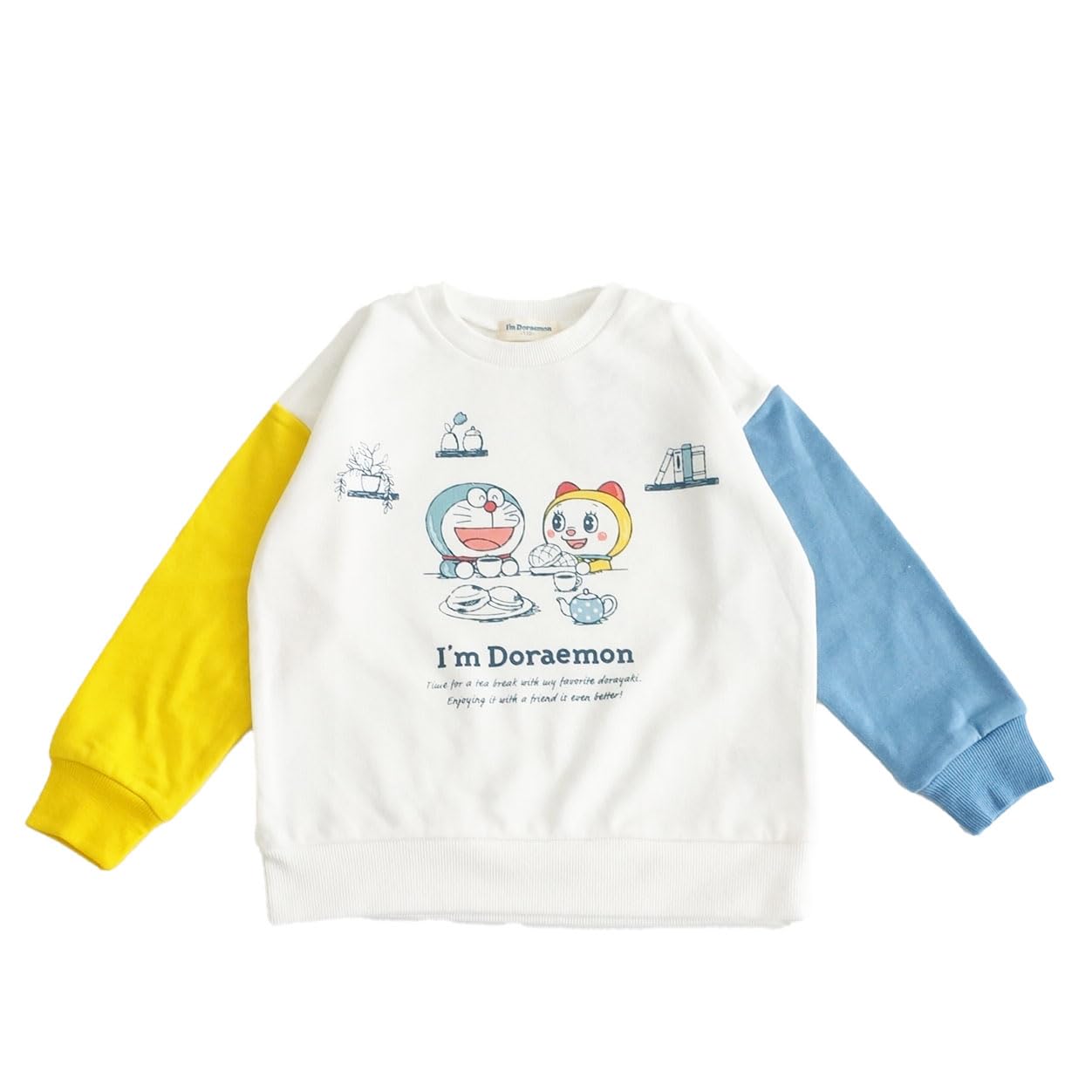 

I m Doraemon Kids Off-White Sweatshirt with Color-Changing Sleeves