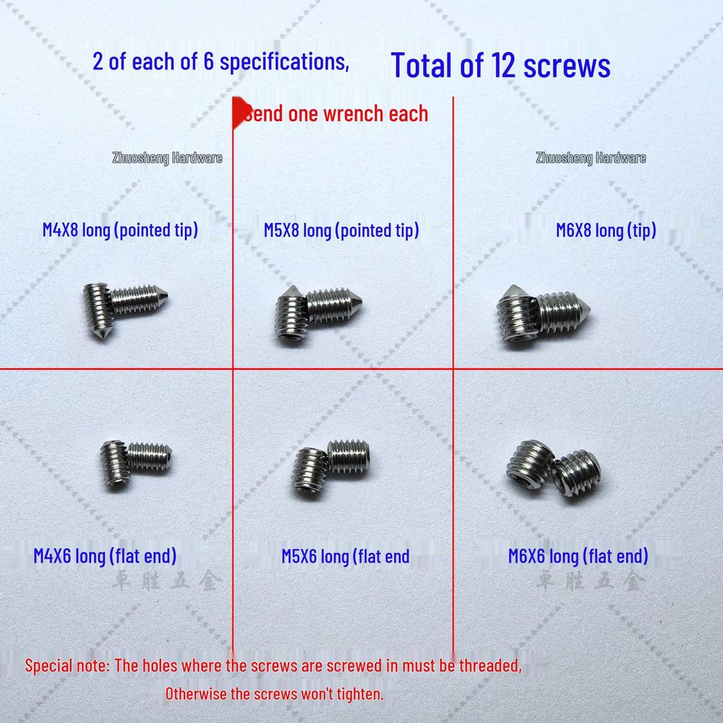 Stainless Steel Faucet Handle with M5 Hex Socket Screw for Kitchen/Bathroom Washbasin – Hot/Cold Water Accessory