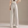 RAIN.CUN High-Waist Linen Blend Wide-Leg Pants