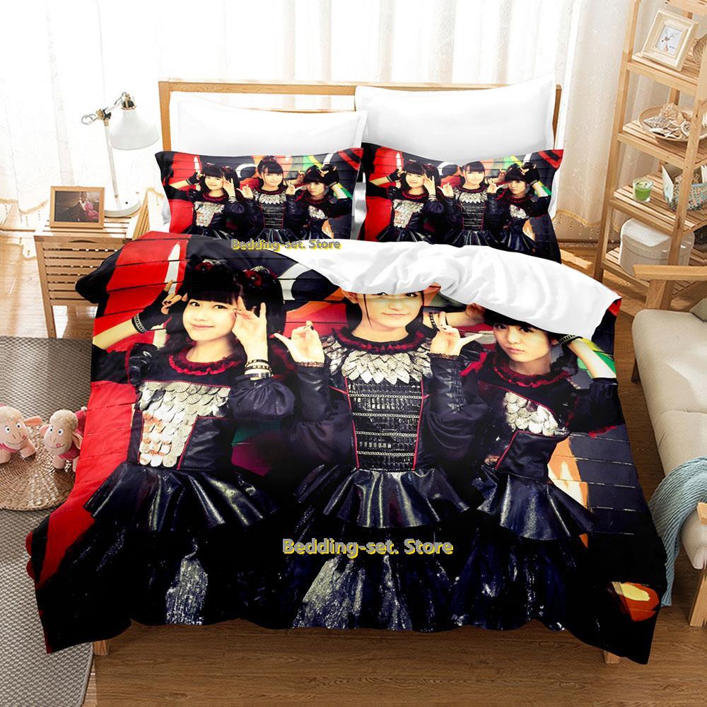Comforter Babymetal Band Bedding Set Single Twin Full Queen King Size Bed Set Adult Kid Bedroom Three-Piece Suits 3D Anime Bed Sheet