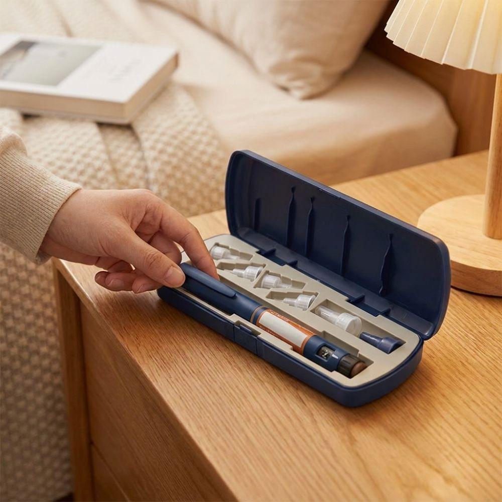 Universal Insulin Pen Storage Box Multi Grid Wear-resistant Insulin Injection Pen Case Dust-Proof Hard Shell Pen Protective Box
