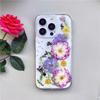 Funda de Teléfono de Flores Secas Reales de Colores Para iPhone 17 11 12 13 14 15 16 Pro Max 16e Plus Funda de TPU Transparente Suave Floral Hecha a Mano de Lujo
