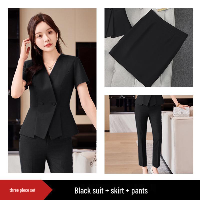 Costum Profesional de Vară pentru Femei pentru Muncă și Interviuri