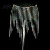 Adjustable Waist Chain for Parties Rhinestone Tassel Women, Sparkly Sexy Belly Dance Body Skirt-Style Stage Performance Accessory Hip Accessory,