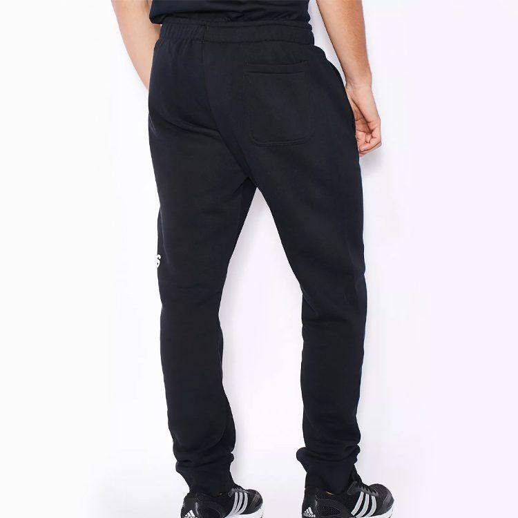 Adidas Logo Training Fleece Lined Thermal Long Knitted Sweatpants Men's Black AB6527