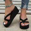 Fashion Slippers for women in summer, flip flops without heels, thick-soled wedge heels, sandals, flat soles