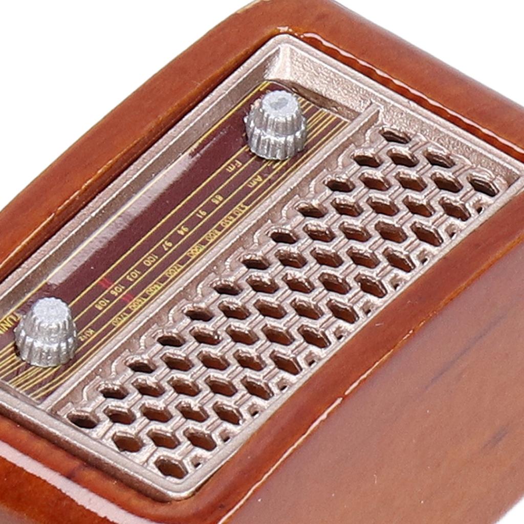 1:12  Radio Miniature Retro Cute Radio Model Decoration Accessories Children Pretend Play Toy