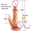 Telescopic Vibrating Dildos for Women Foreskin Testicles Dildo Anal Vaginal Stimulation Sex Toys Female Masturbation Heat Penis