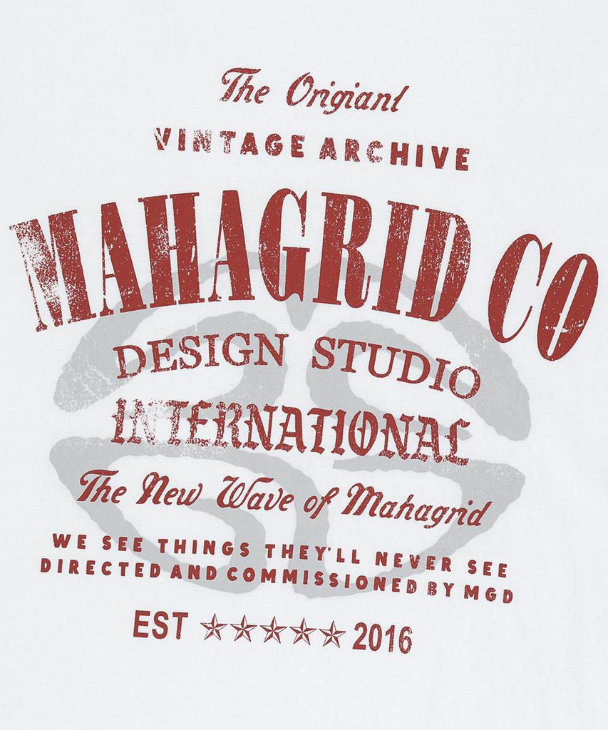 MAHAGRID Archive Logo Tee White(Mg2Fmmt513A)
