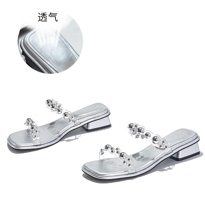 

Сказочные фэн-шуй бриллиантовые тапочки женские летние модные с высоким чувством прозрачные с надписью и повседневные модные хрустальные сандалии 40 серебряный