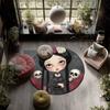 Cartoon Girls pattern round rug,Carpet Rug for Living Room Bedroom Playroom ,Non-slip Floor Mat,Holiday Gifts and Birthday Gifts.