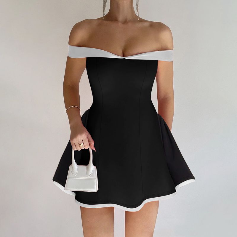 European and American Women Clothes 2024 Autumn and Winter New Fashion Sexy Tube Top Niche Guest Dresses Slim Fit Sheath A Word Dress