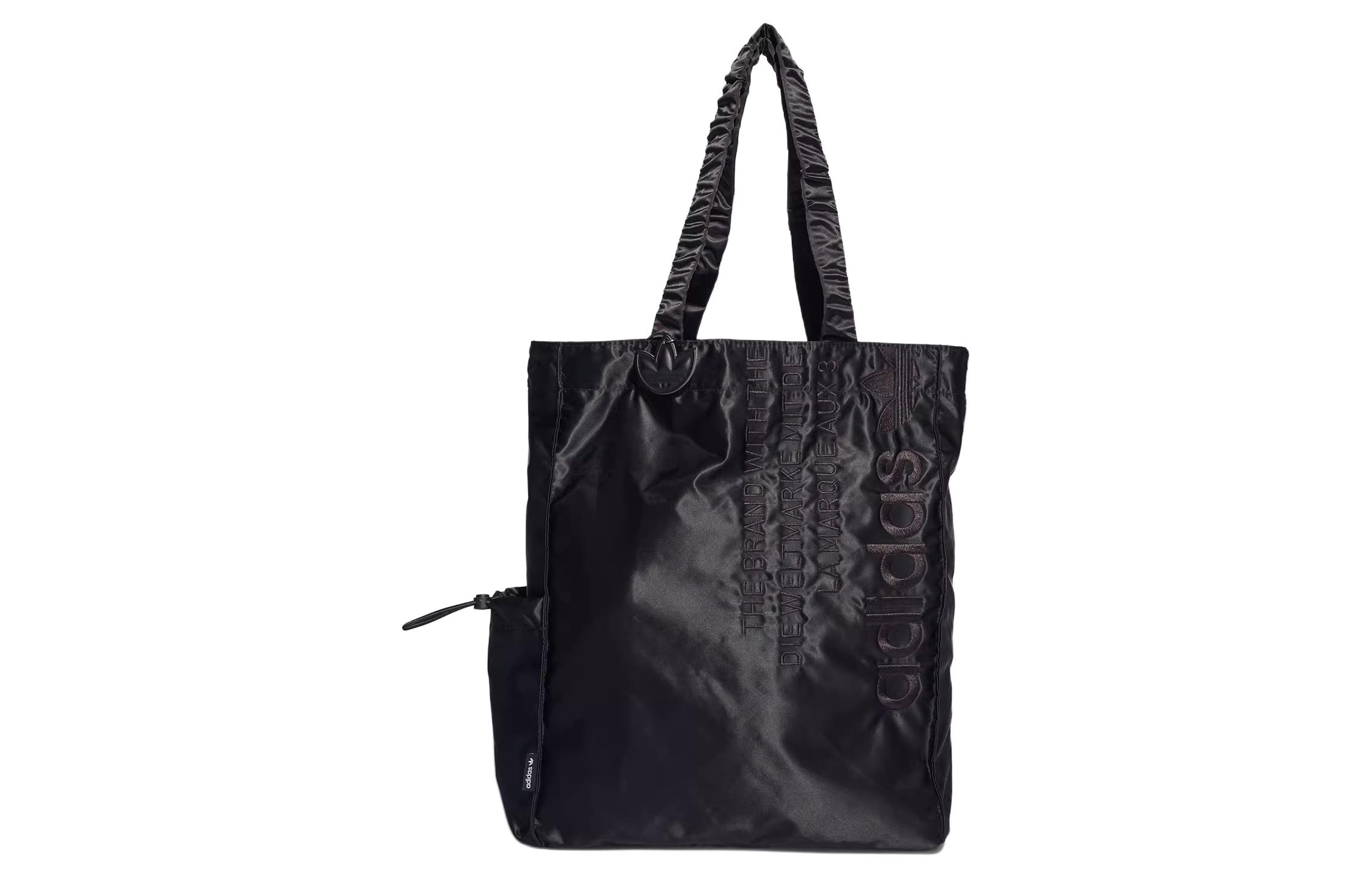 Adidas Originals Polyamide Tote Bag, Shopping Bag, One Shoulder Handbag Regular Unisex Black HD7047
