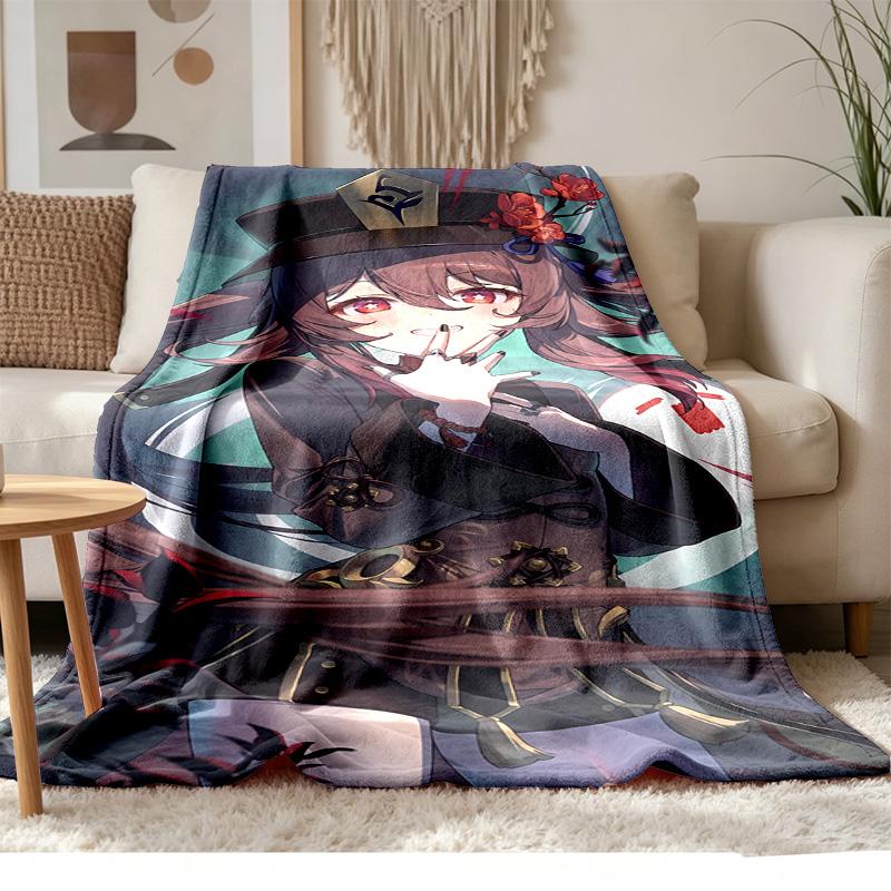 Genshin Impact Soft and comfortable flannel Suitable for sofas living rooms outdoor camping travel and also makes a great anniversary gift