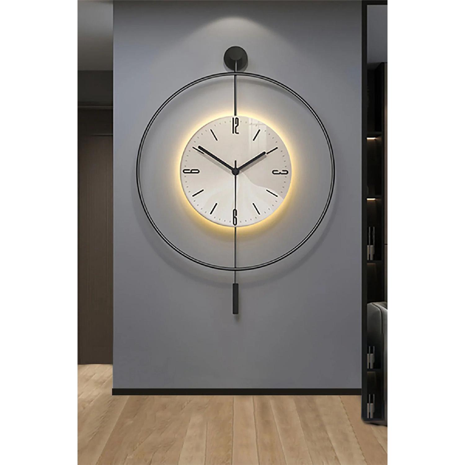 

Часы Timeles Xxl 75 см, черные, Фред (Поставляется с 3 батареями) Led Crystal - Современные металлические настенные часы чёрный