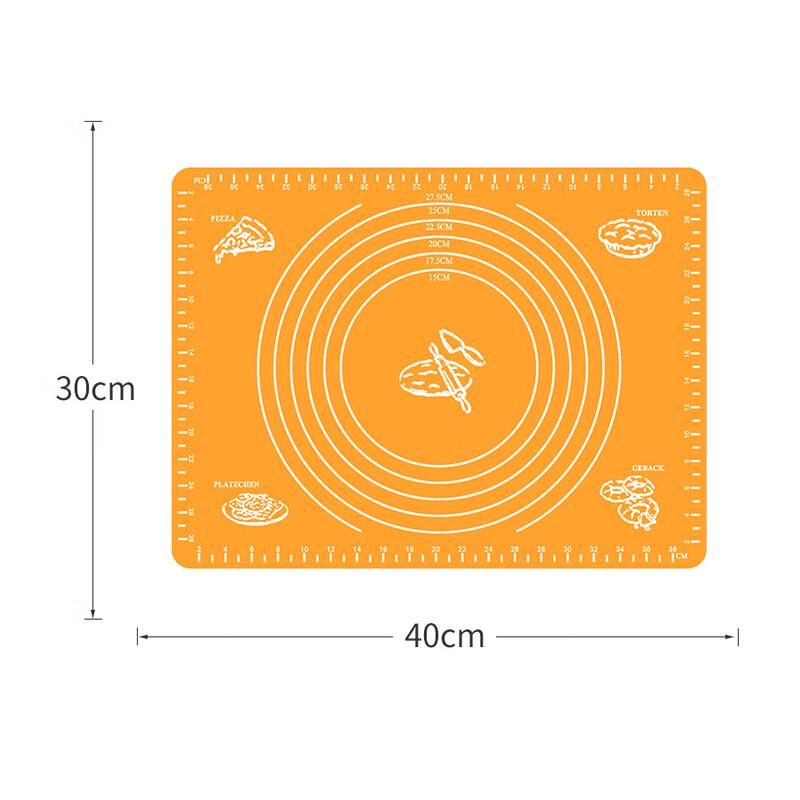 Utuo Silicone Pastry Mat with Measurements