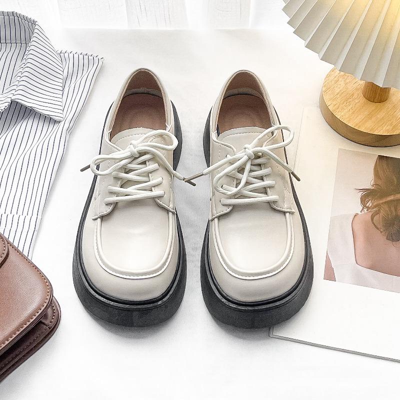 Retro Leather Shoes, Women's Thick-soled Shoes, Single Shoes and Big-headed Shoes Are All Versatile