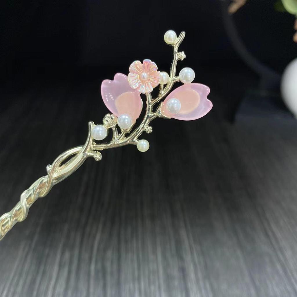 Vintage Hårnål med Tofsar: Elegant huvudbonad inspirerad av Hanfu