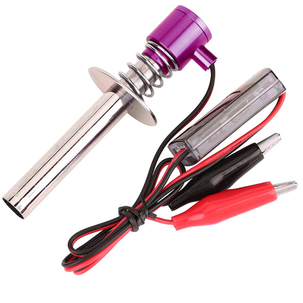 6V  24V Electronic Glow Plug Starter Igniter Fit for Nitro RC Car Engine (Purple)