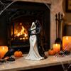 Gothic Home Decor Hugging Reaper Figurine, Resin Black And White Skeleton Bookshelf Art Statue for Bookshelves Desktop, Retro Halloween Atmosphere