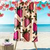 Strawberry Pattern with Stars Design Beach Towel Quick-drying for Travel Outdoor Sports Jogging Beach and Swimming