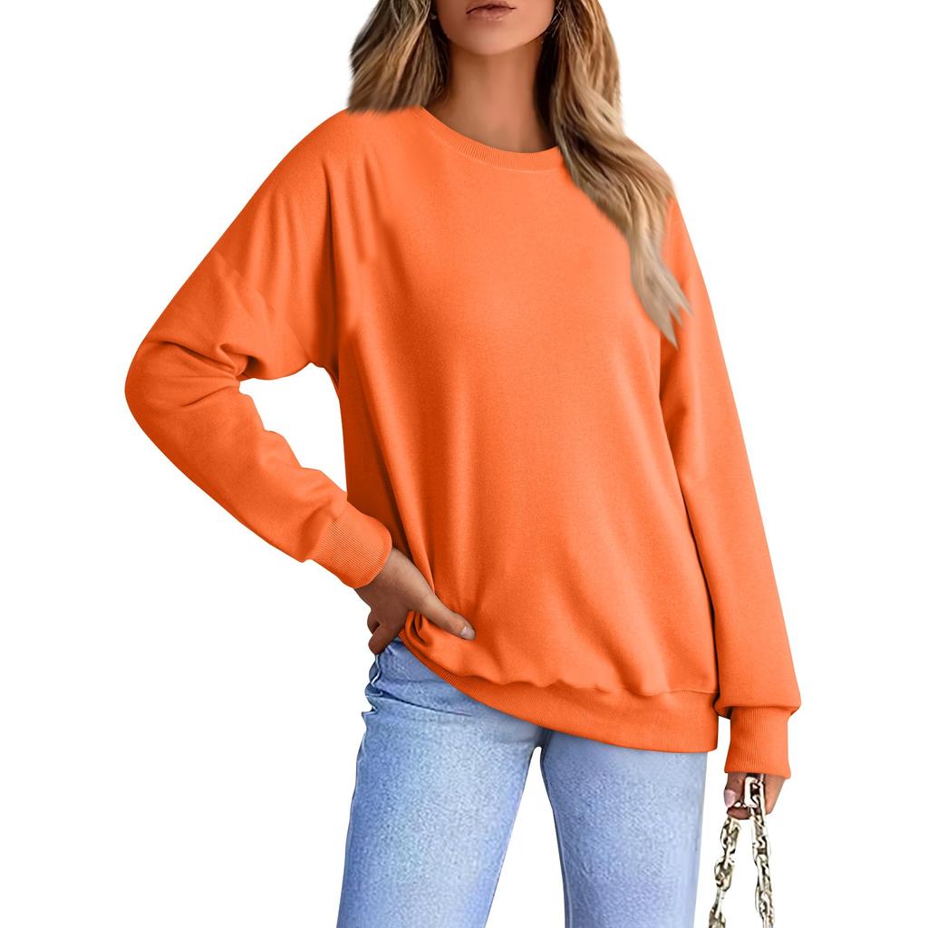 Women's Fashion Casual Loose Solid Color Sweatshirt