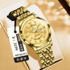 Binbang Quartz Movement Waterproof Luminous Business Fashion Double Calendar Diamond Steel Belt Butterfly Buckle Men's Watch