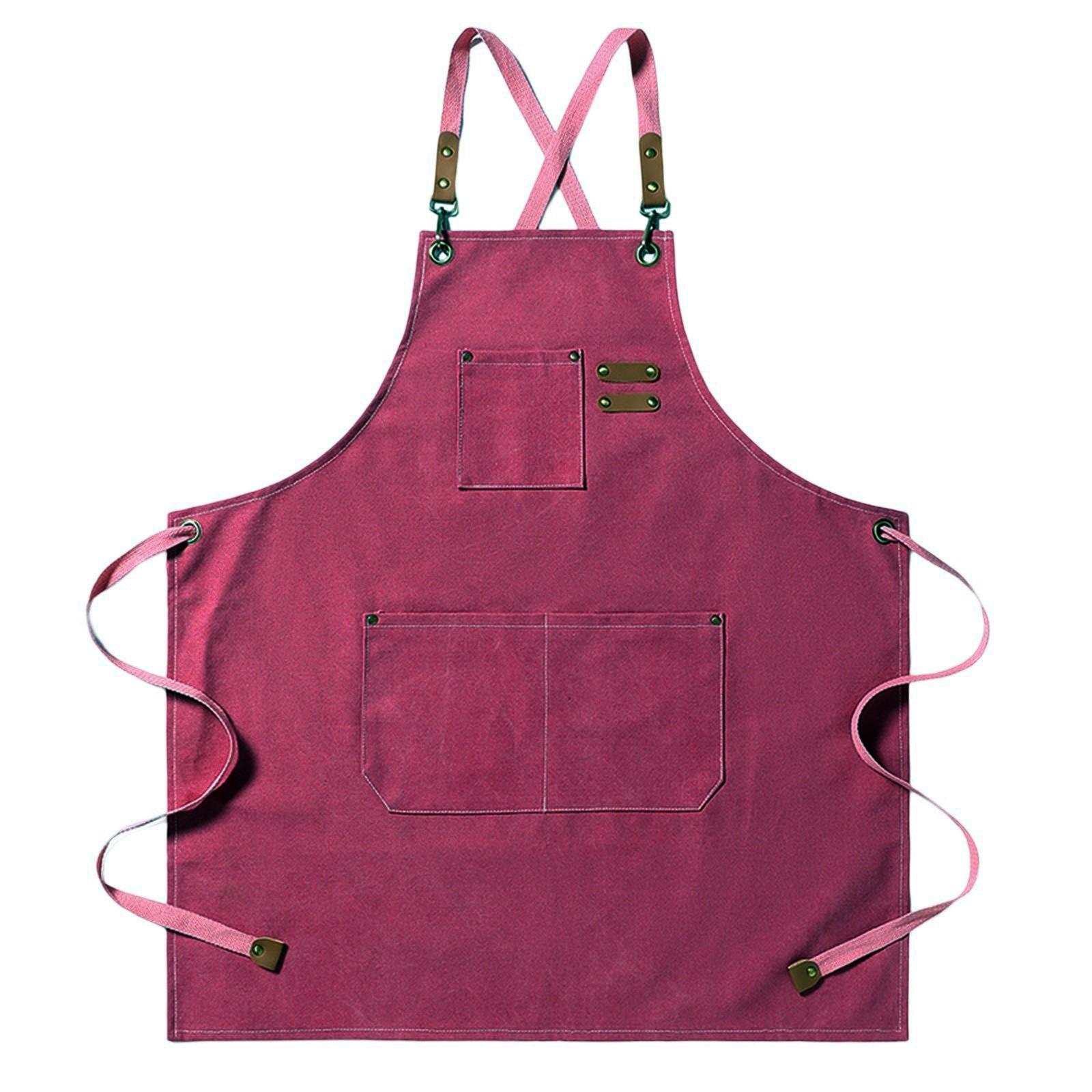 

Домашній сад Водонепроникний робочий фартух із тканини Оксфорд. Робочий фартух із кишенею One Size рожевий